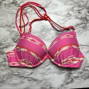 AERIE Padded Push Up Charley Halter Swimsuit Bikini Top 36C